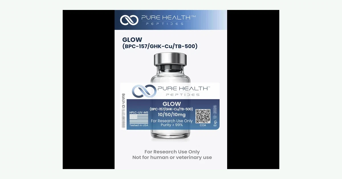 GLOW – BPC-157/GHK-Cu/TB-500 Blend research vials product